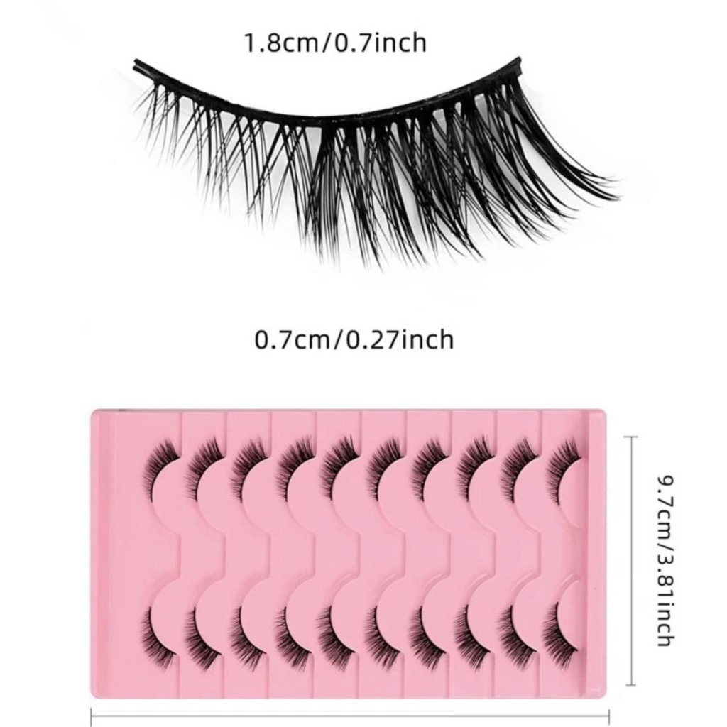 رموش صناعية نصفية – 10 أزواج بأسلوب فوكسي Y1044