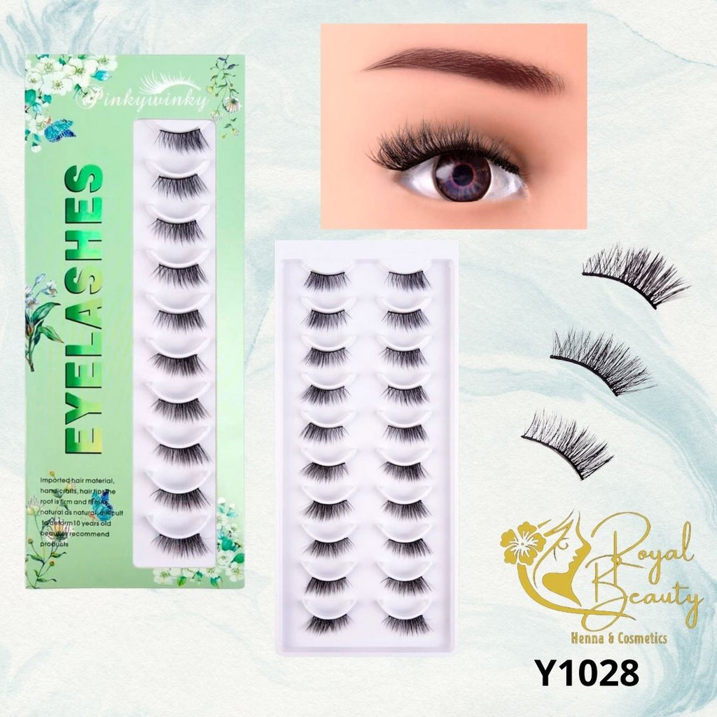 رموش طرفيه خفيفه الوزن 10 أزواج Y1028