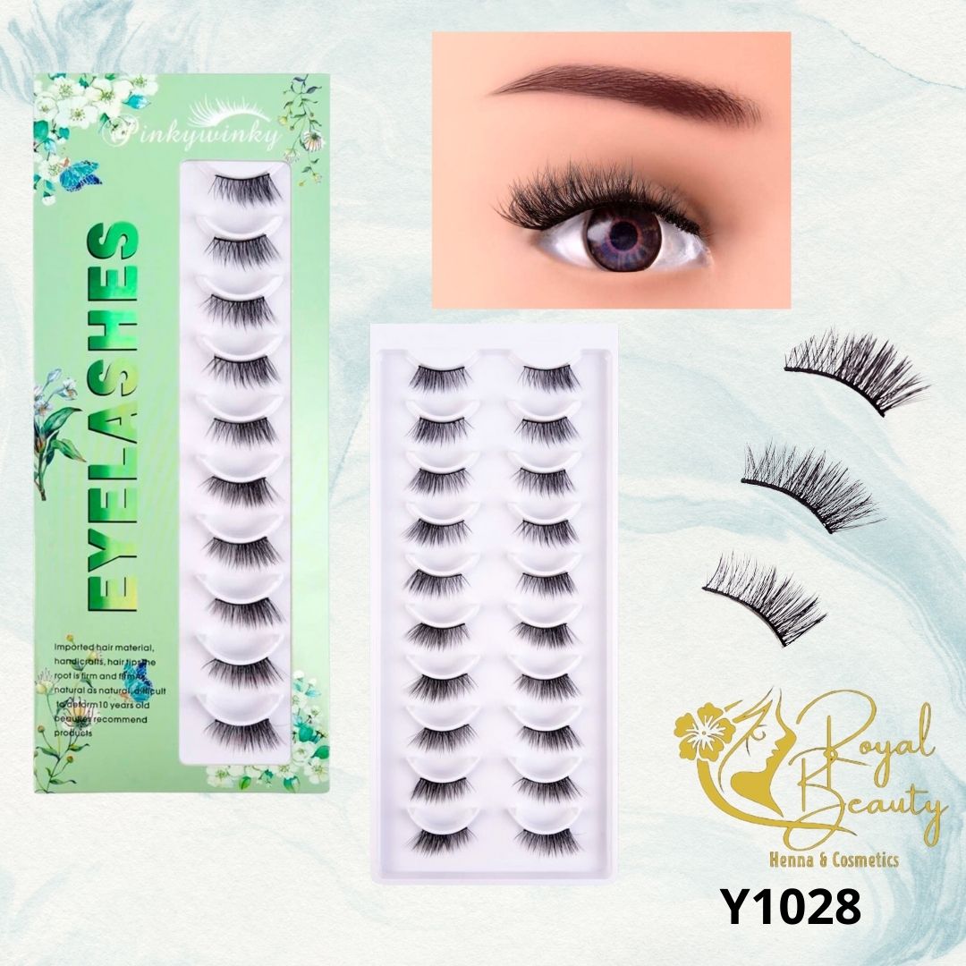 رموش طرفيه خفيفه الوزن 10 أزواج Y1028