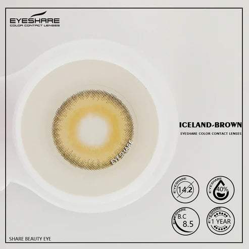 عدسات أي شير - جمال بلا حدود  ICELAND BROWN 45