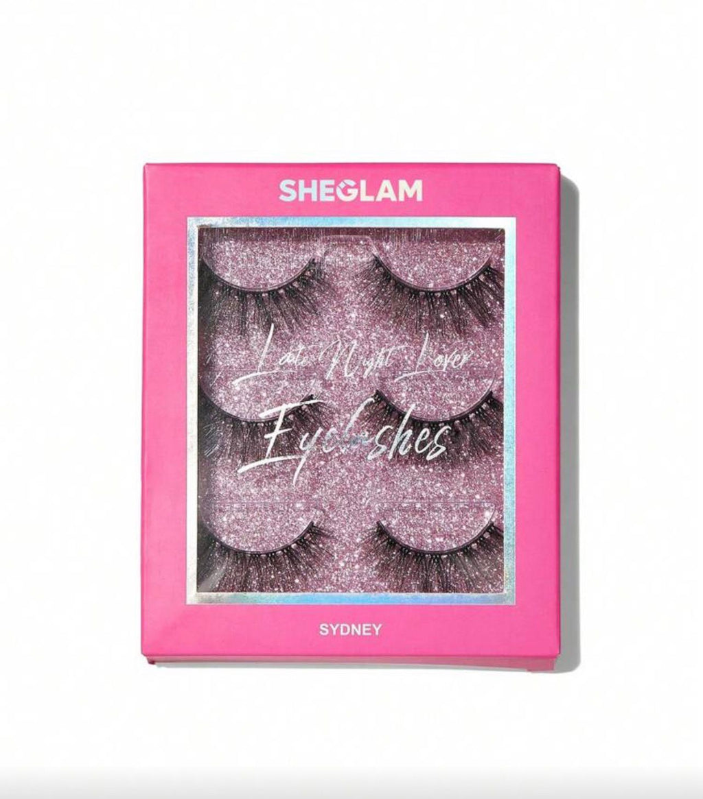 رموش SHEGLAM Late Night Lover  سيدني، 3 أزواج خفيفة وطبيعية لإطلالة أنثوية Y1060