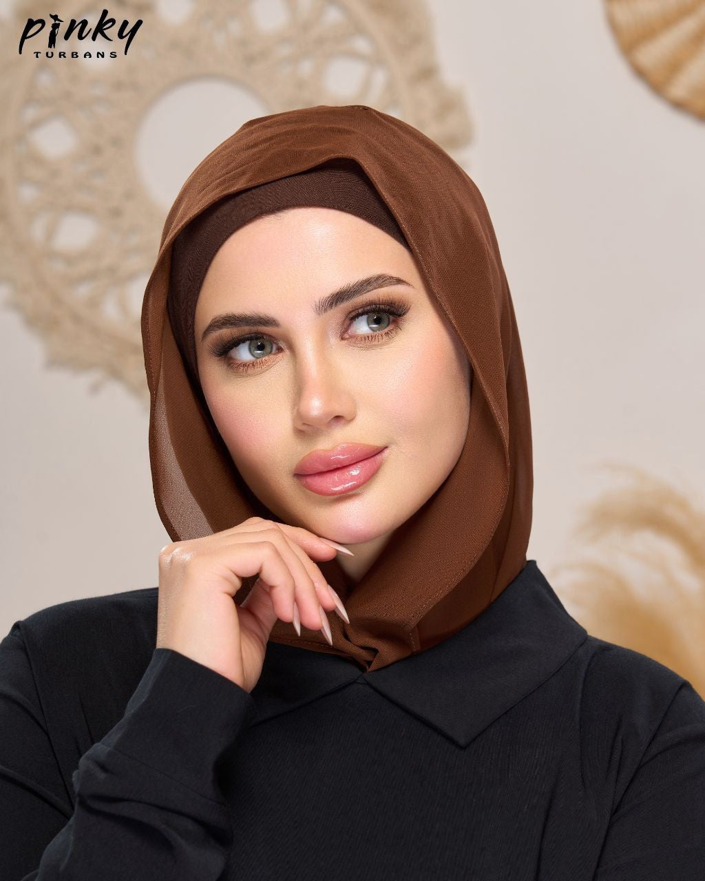 إيزي سكارف شيفون ببندانه متصلة وإغلاق مغناطيسي أمامي من PINKY كود PKY-015-1