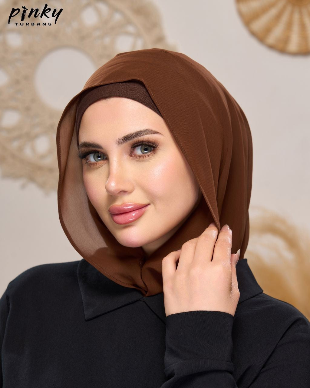 إيزي سكارف شيفون ببندانه متصلة وإغلاق مغناطيسي أمامي من PINKY كود PKY-015-1