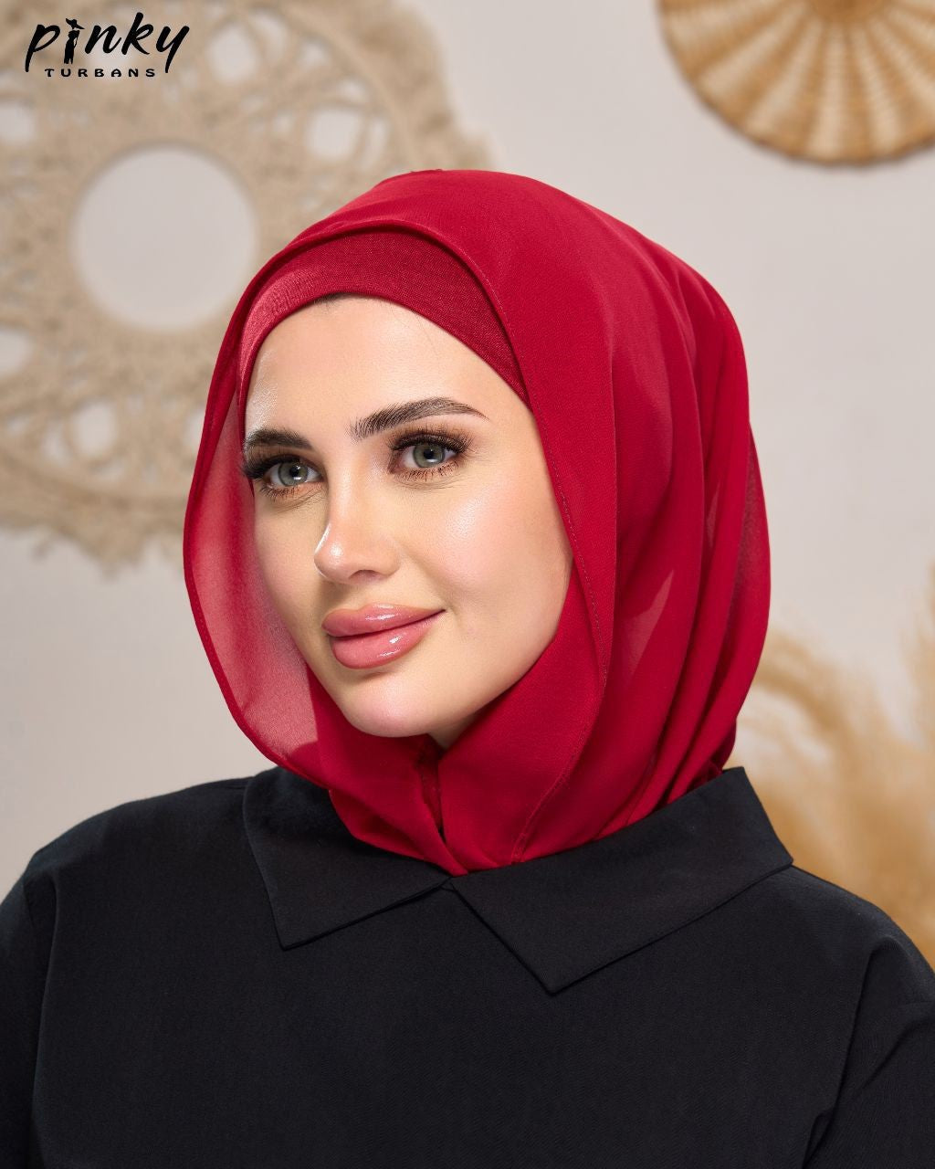 إيزي سكارف شيفون ببندانه متصلة وإغلاق مغناطيسي أمامي من PINKY كود PKY-015-3
