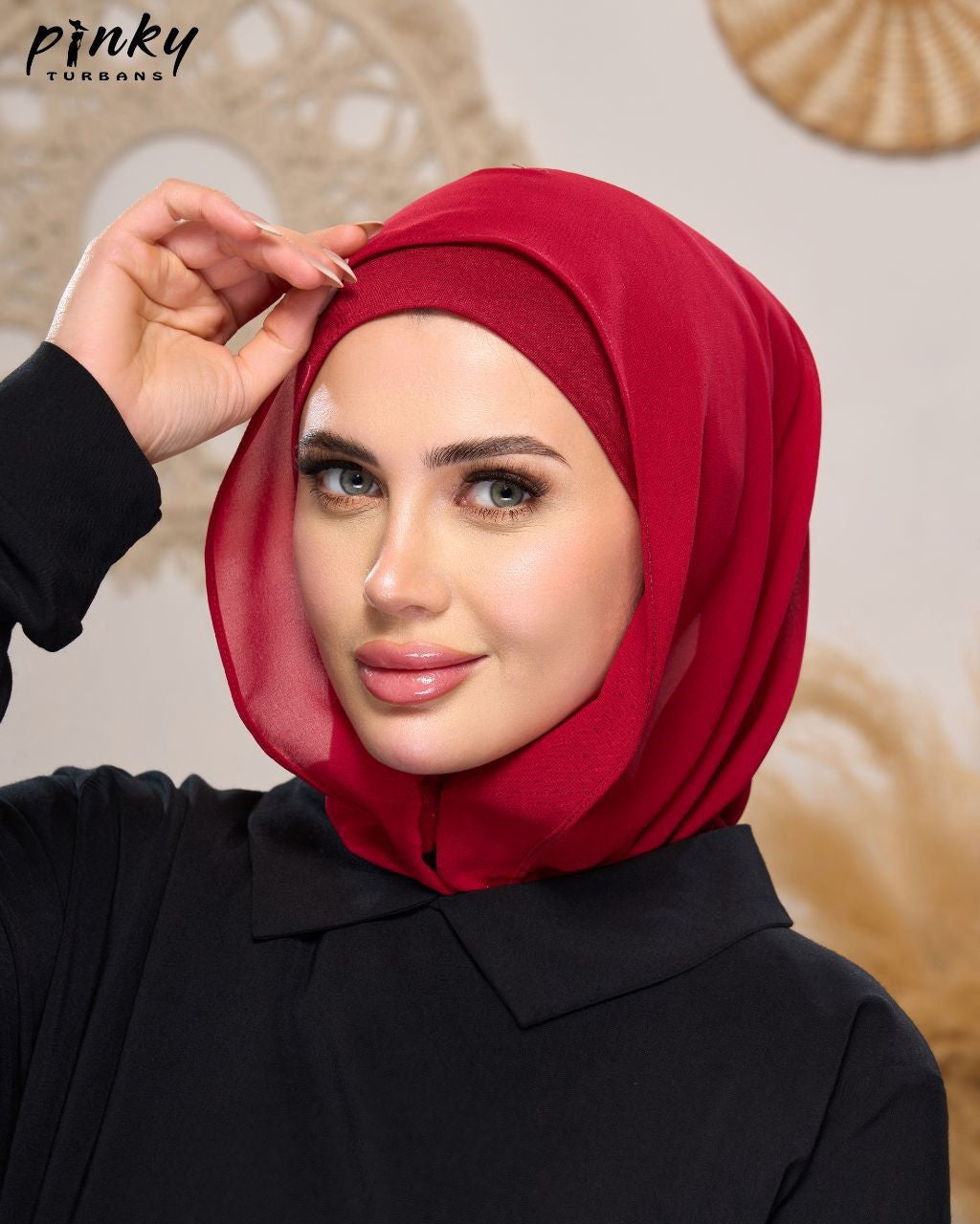 إيزي سكارف شيفون ببندانه متصلة وإغلاق مغناطيسي أمامي من PINKY كود PKY-015-3