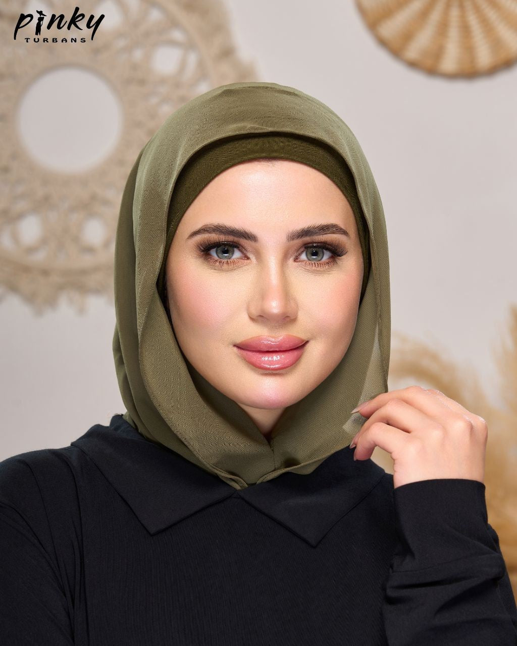 إيزي سكارف شيفون ببندانه متصلة وإغلاق مغناطيسي أمامي من PINKY كود PKY-015-4