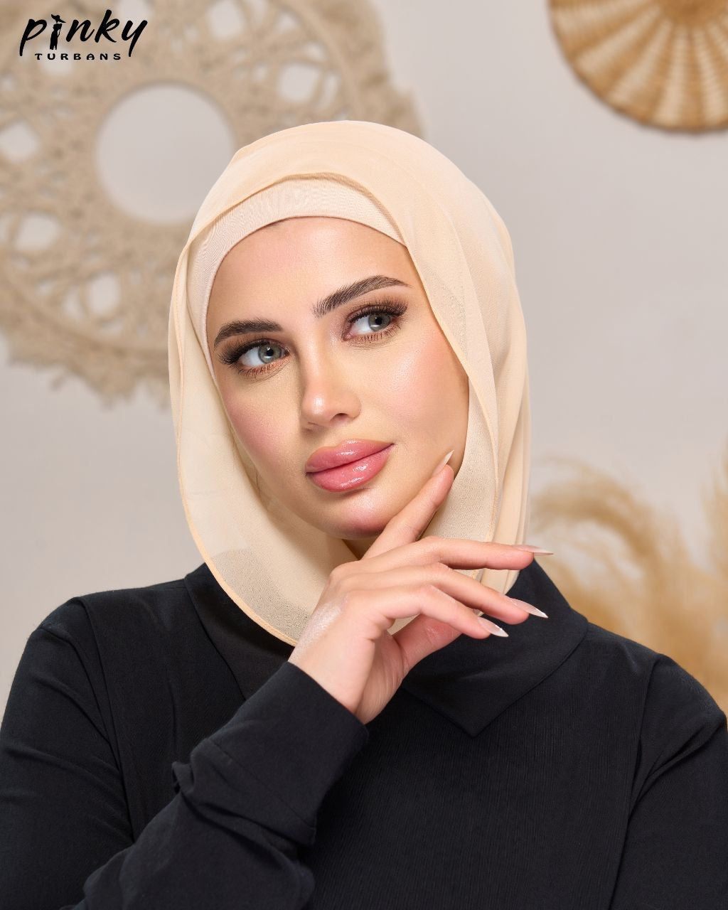 إيزي سكارف شيفون ببندانه متصلة وإغلاق مغناطيسي أمامي من PINKY كود PKY-015-6