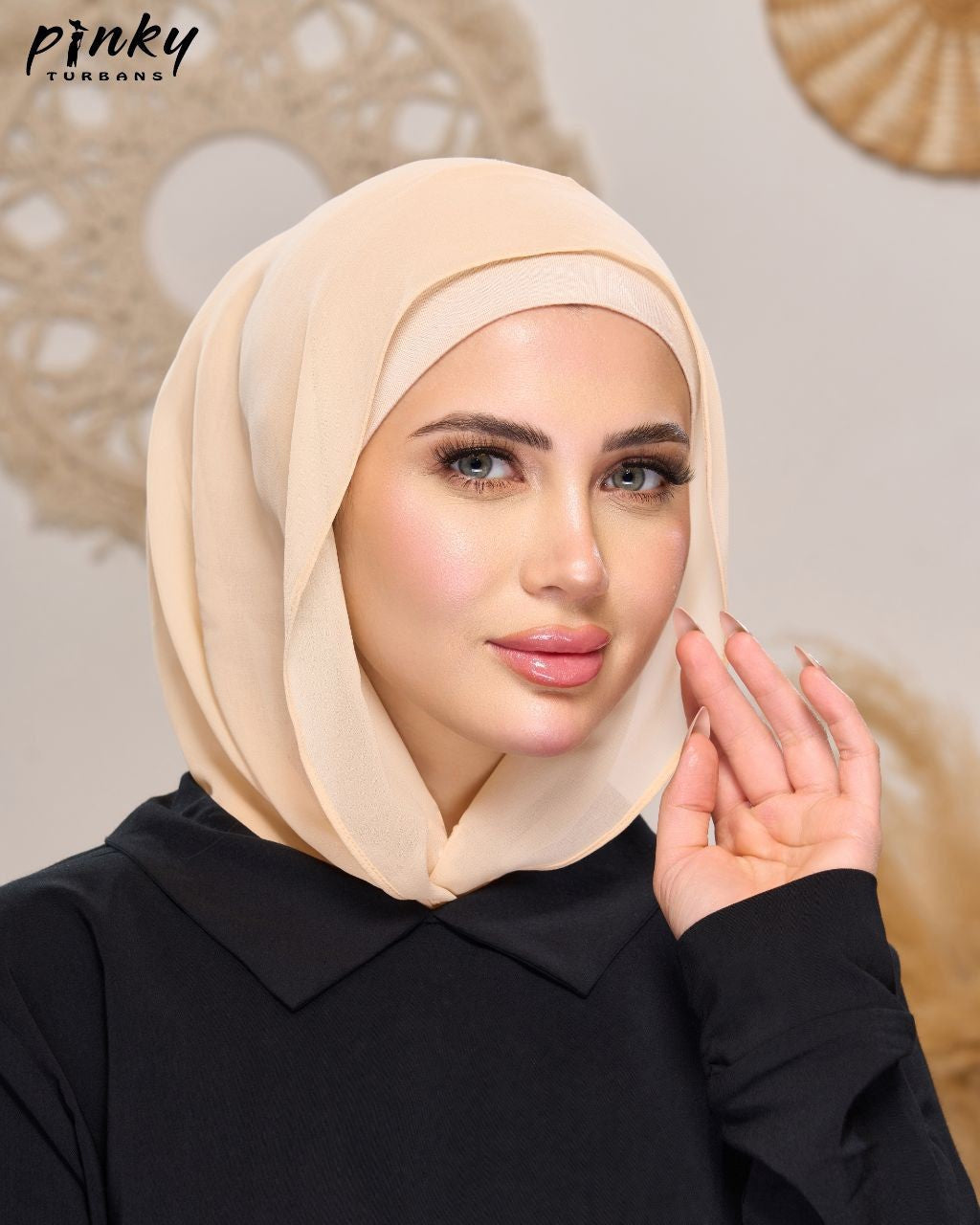 إيزي سكارف شيفون ببندانه متصلة وإغلاق مغناطيسي أمامي من PINKY كود PKY-015-6