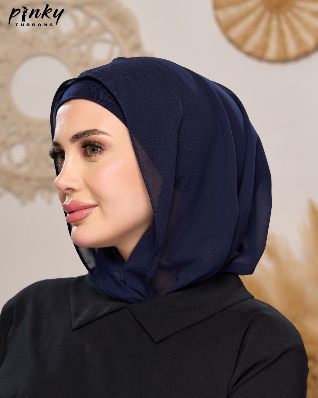 إيزي سكارف شيفون ببندانه متصلة وإغلاق مغناطيسي أمامي من PINKY كود PKY-015-7