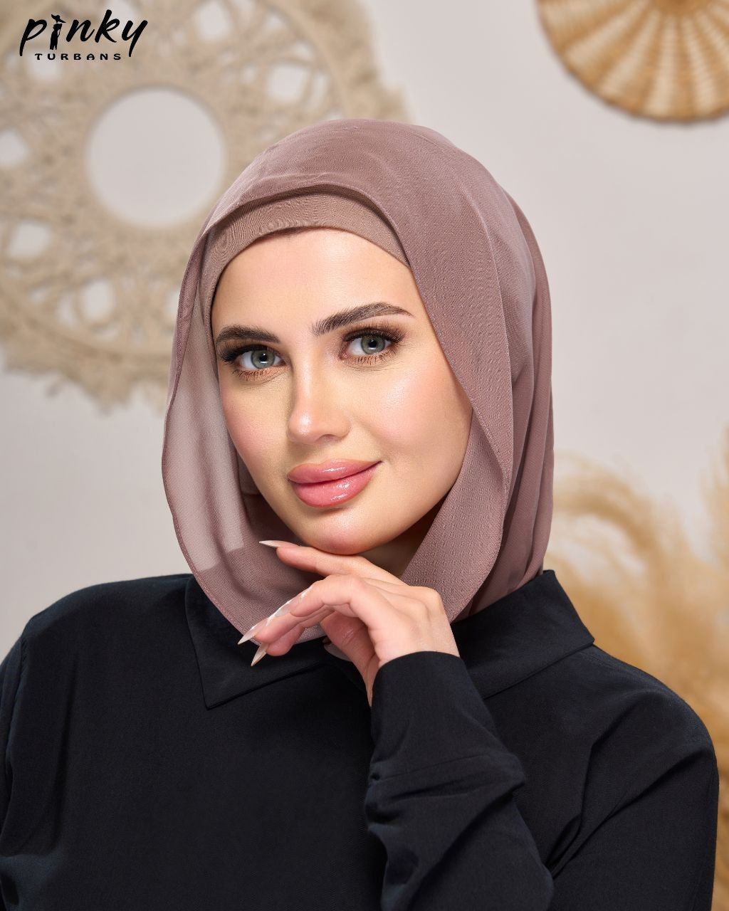 إيزي سكارف شيفون ببندانه متصلة وإغلاق مغناطيسي أمامي من PINKY كود PKY-015-8