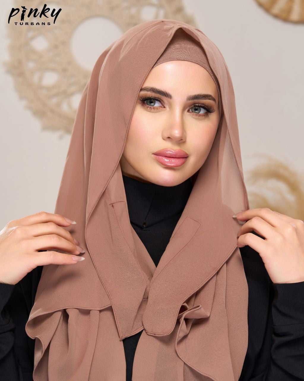 إيزي سكارف شيفون ببندانه متصلة وإغلاق مغناطيسي أمامي من PINKY كود PKY-015-10