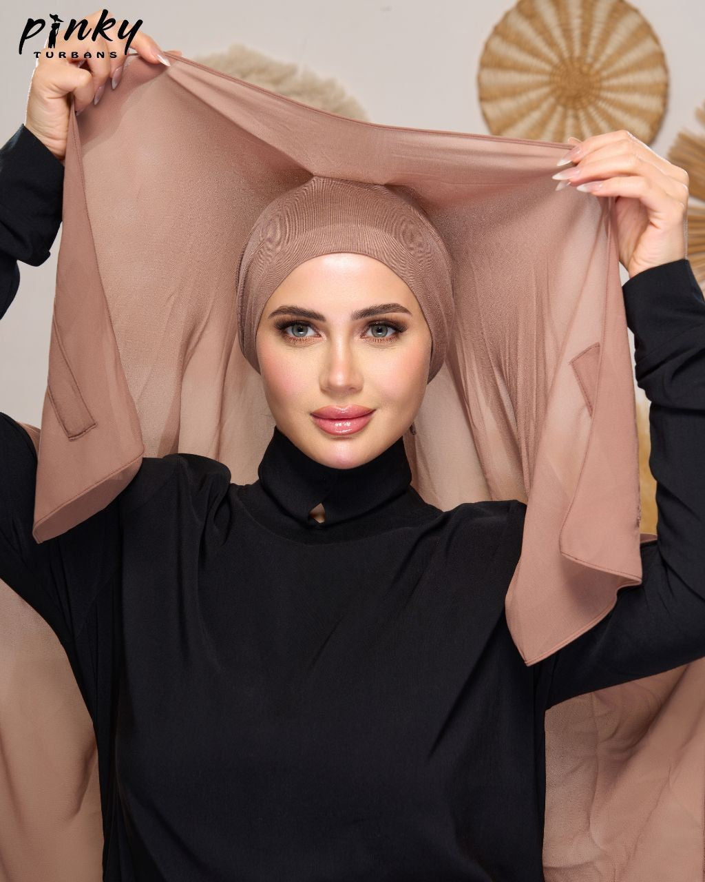 إيزي سكارف شيفون ببندانه متصلة وإغلاق مغناطيسي أمامي من PINKY كود PKY-015-10