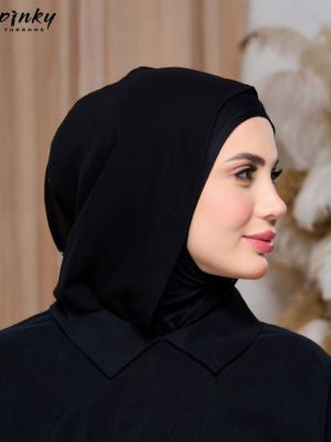 حجاب طباقية قطن بهودي شيفون – جاهز للارتداء من PINKY كود PKY-17-1