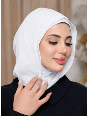 حجاب طباقية قطن بهودي شيفون – جاهز للارتداء من PINKY كود PKY-17-2