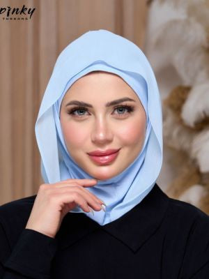 حجاب طباقية قطن بهودي شيفون – جاهز للارتداء من PINKY كود PKY-17-3