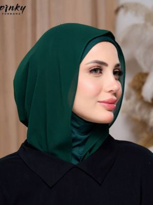 حجاب طباقية قطن بهودي شيفون – جاهز للارتداء من PINKY كود PKY-17-4