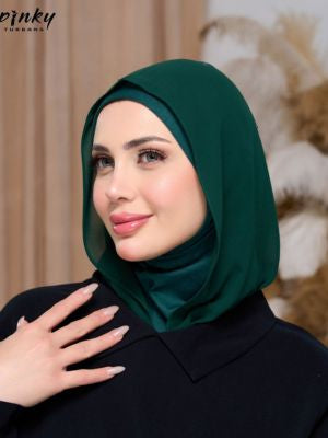 حجاب طباقية قطن بهودي شيفون – جاهز للارتداء من PINKY كود PKY-17-4