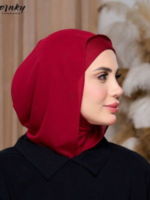 حجاب طباقية قطن بهودي شيفون – جاهز للارتداء من PINKY كود PKY-17-5