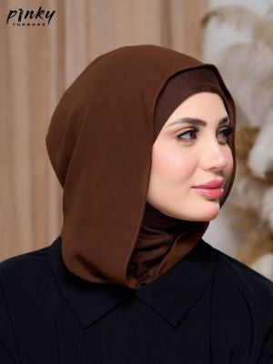 حجاب طباقية قطن بهودي شيفون – جاهز للارتداء من PINKY كود PKY-17-7