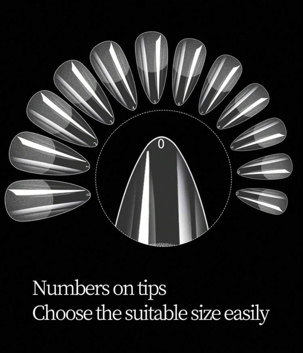 أطراف أظافر جل صناعية كاملة 550 قطعة – أشكال متعددة مع مقاسات مختلفة كود N 31