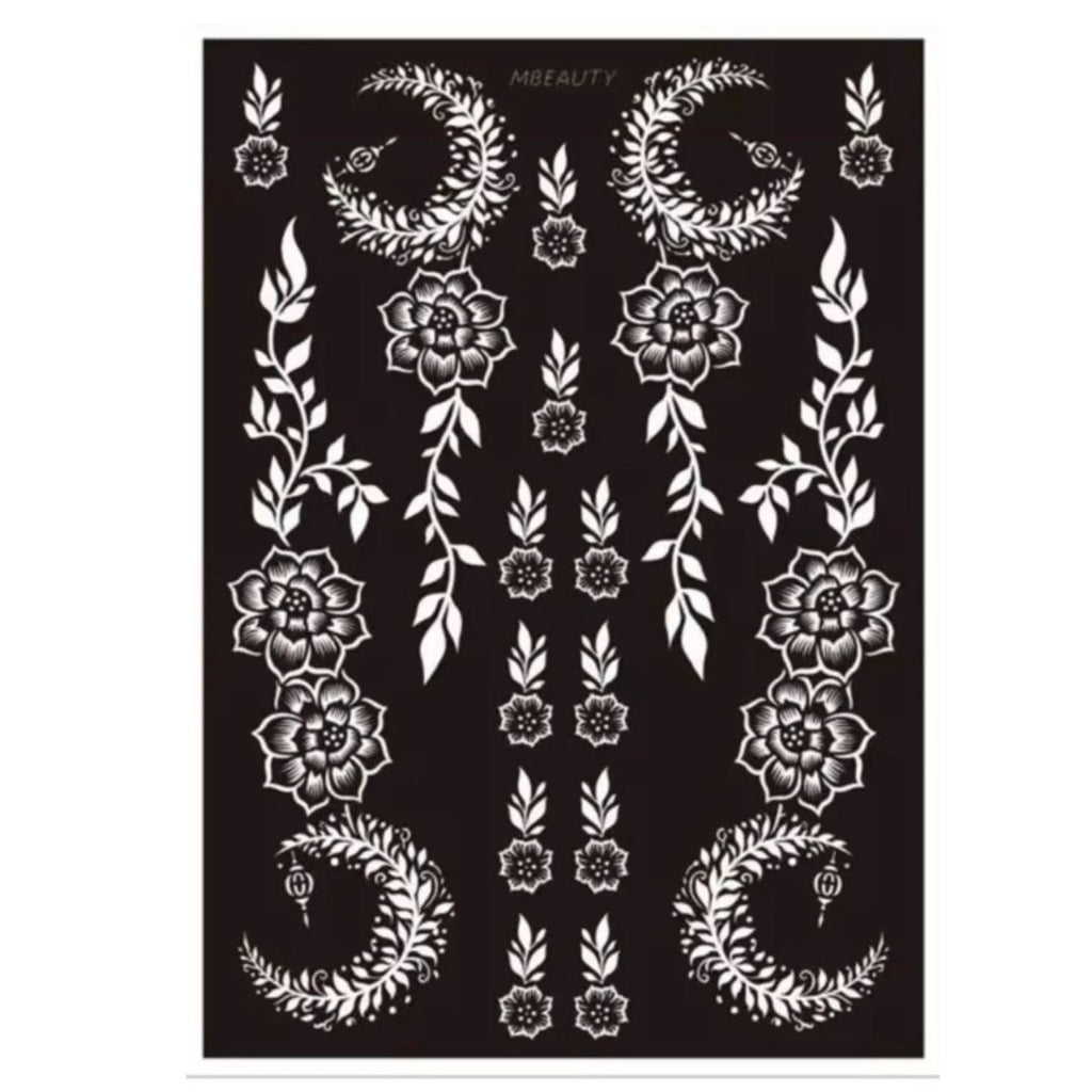 استيكر حنة رمضان لليدين | نقوش رمضانية فاخرة | تصميم رقم  RR 21