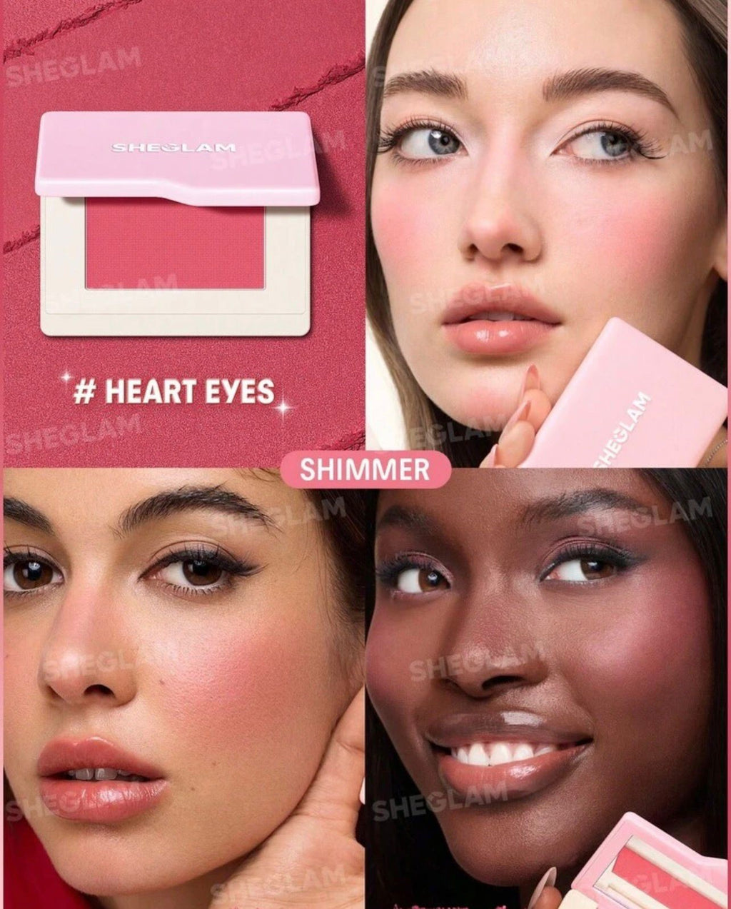 أحمر خدود بودرة من شيقلام يمنح خدود وردية طبيعية ولمسة مخملية تدوم طوال اليوم – Heart Eyes