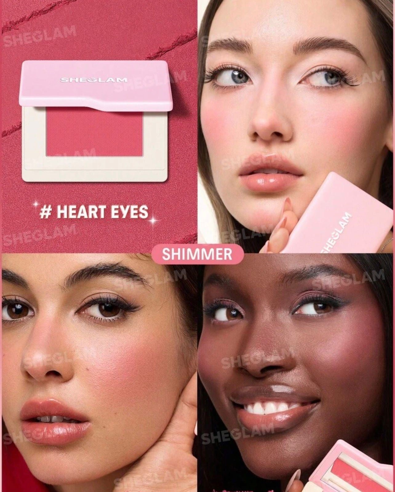 أحمر خدود بودرة من شيقلام يمنح خدود وردية طبيعية ولمسة مخملية تدوم طوال اليوم – Heart Eyes