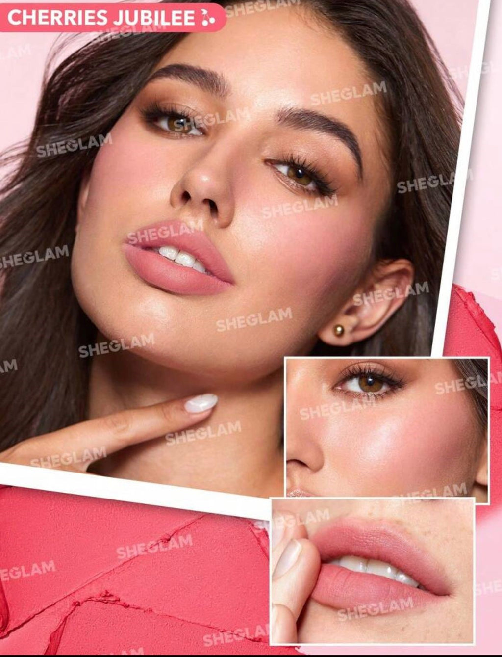 مجموعة بلاشر وكريم شفاه 2 في 1 من شيقلام تعطي لون طبيعي ولمسة مخملية تدوم طوال اليوم – Very Cherry