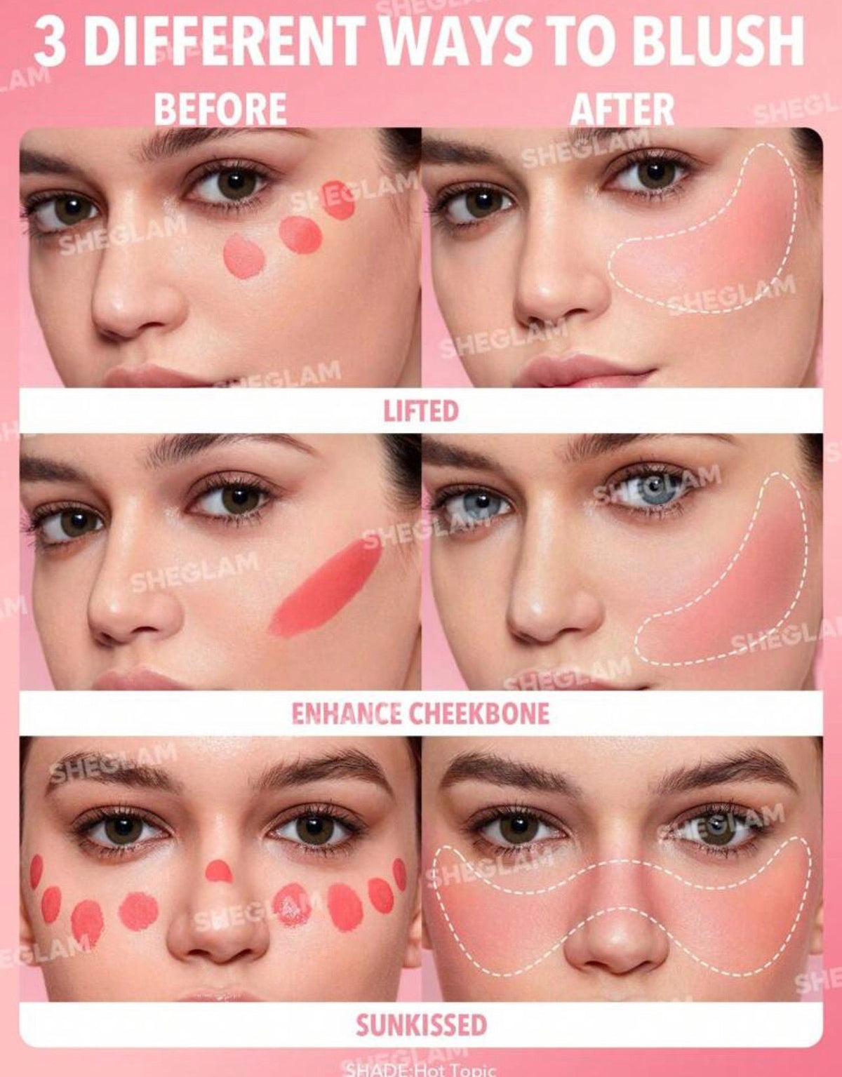 أحمر خدود سائل SHEGLAM Color Bloom لون Real Deal مقاوم للماء وثابت طويل الأمد