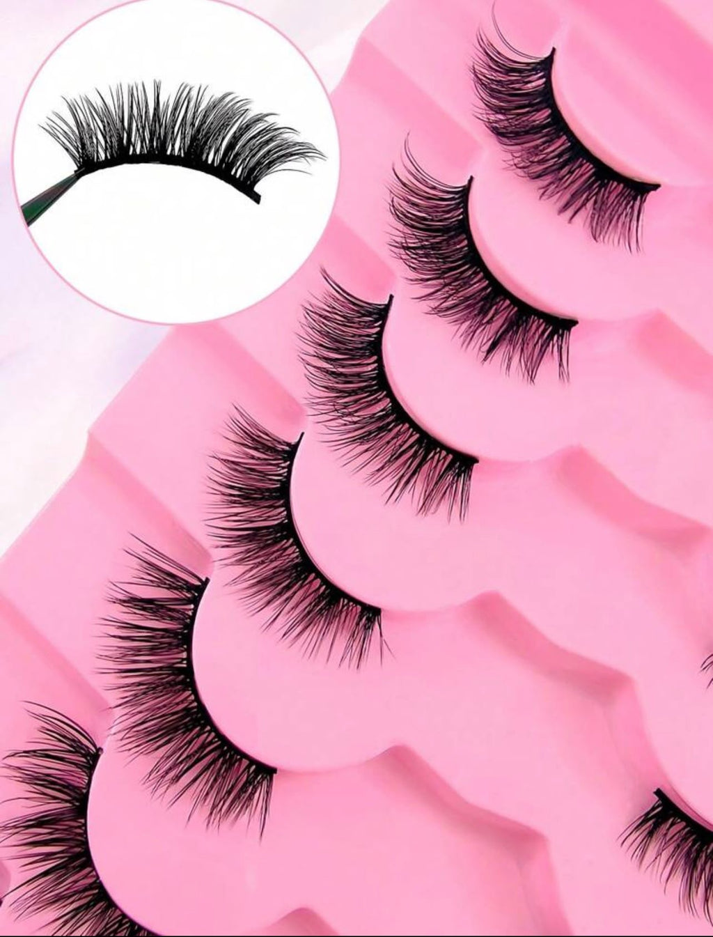 رموش عين القطة 12 مم - 7 أزواج | رموش مستعارة نصفية بتأثير Cat Eye | خفيفة وطبيعية للاستخدام اليومي Y1096