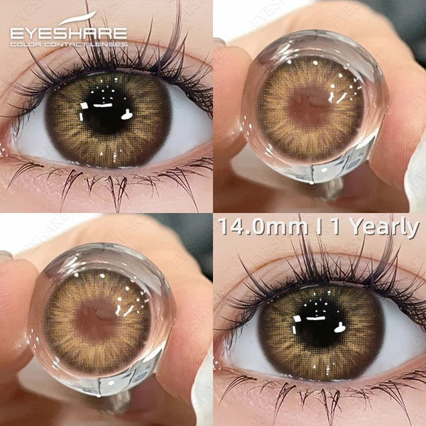 عدسات آي شير التجميلية  OMG Brown 72