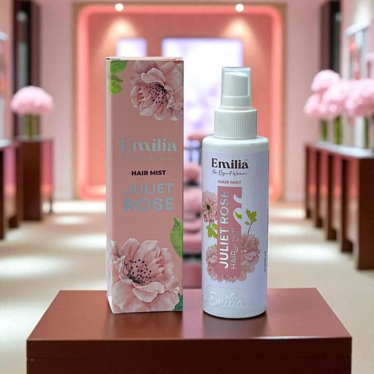 إيميليا معطر شعر جوليت روز 125 مل – Hair Mist برائحة الورد الرومانسية، خالٍ من الكحول، مع الجلسرين وفيتامين E