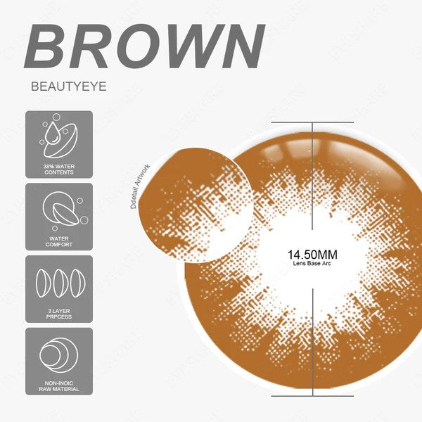 عدسات أي شير - جمال بلا حدود لعينيك  Beautyeye Brown كود 74