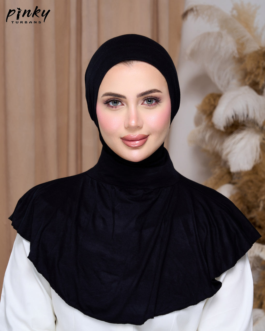 رقبة حجاب قطن فل ليكرا من Pinky Turbans – غطاء رقبة وشعر كامل للحجاب PKY-21-2