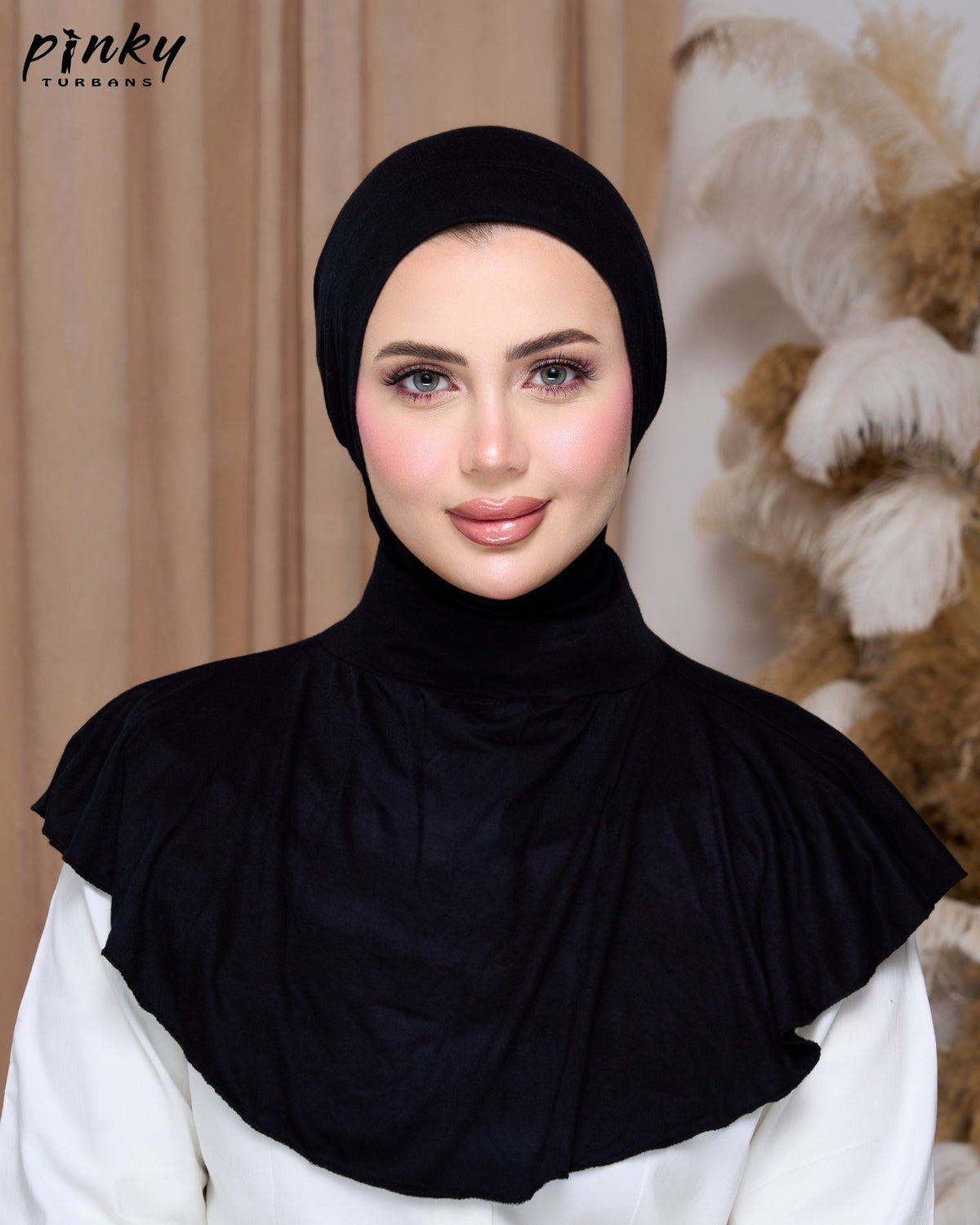رقبة حجاب قطن فل ليكرا من Pinky Turbans – غطاء رقبة وشعر كامل للحجاب PKY-21-2