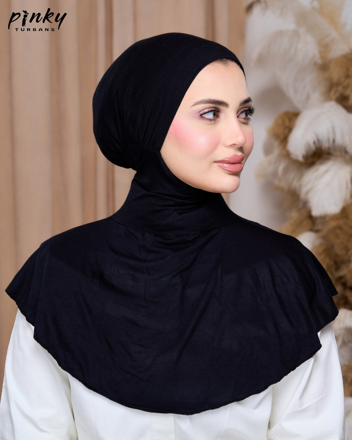 رقبة حجاب قطن فل ليكرا من Pinky Turbans – غطاء رقبة وشعر كامل للحجاب PKY-21-2