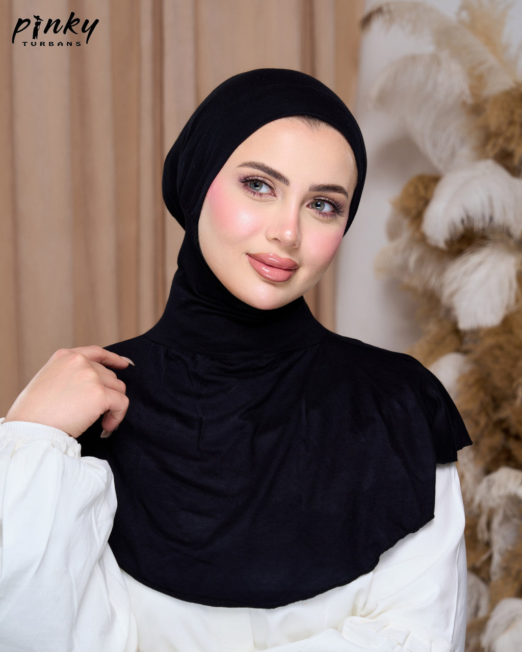 رقبة حجاب قطن فل ليكرا من Pinky Turbans – غطاء رقبة وشعر كامل للحجاب PKY-21-2