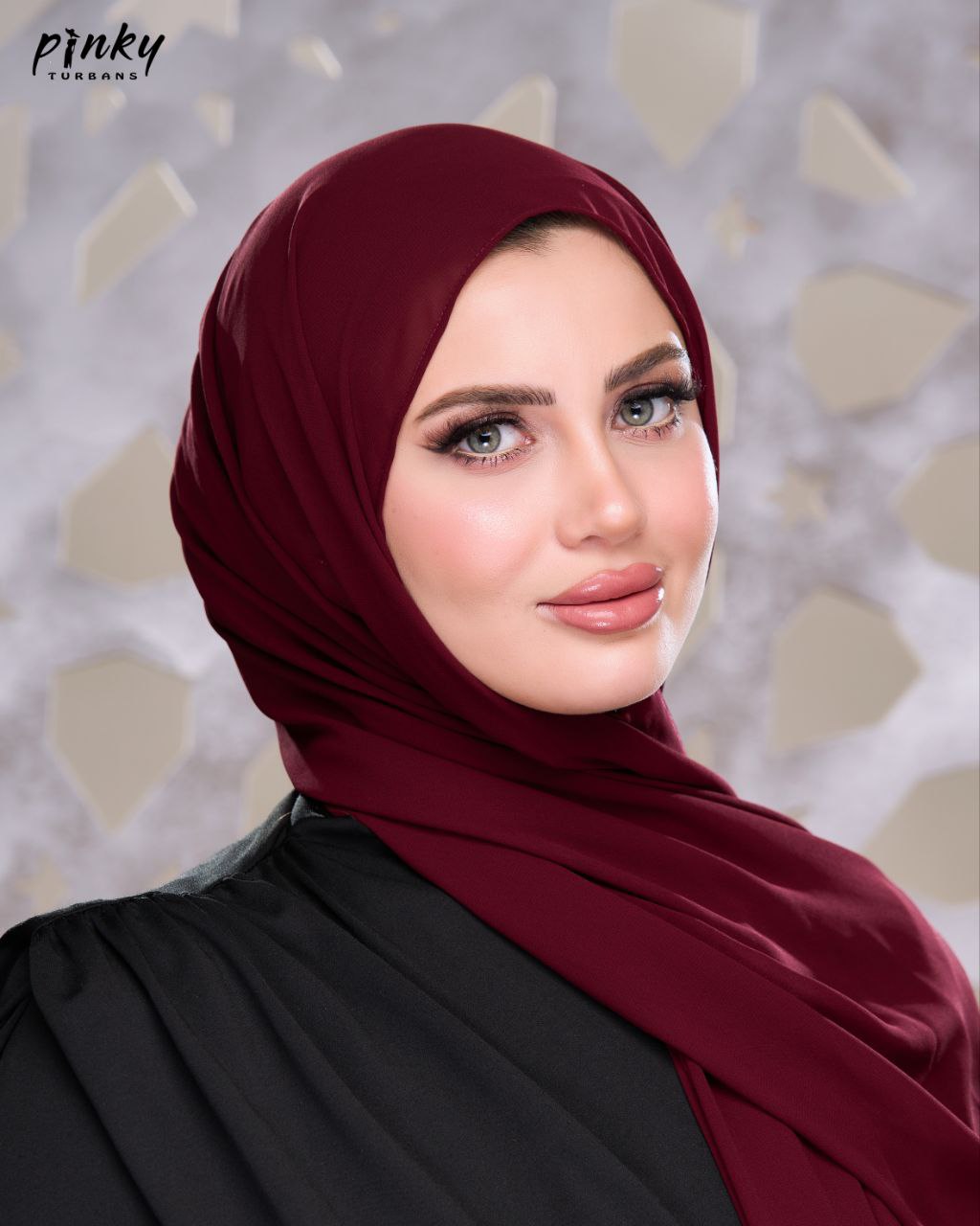 حجاب شيفون بإغلاق مطاطي عند الرقبة من Pinky Turbans – سهل الارتداء  PKY-26-2