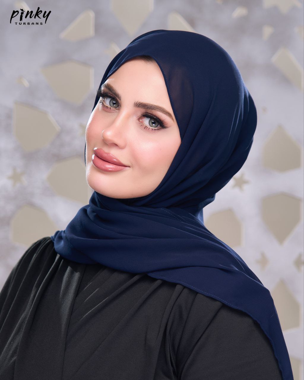 حجاب شيفون بإغلاق مطاطي عند الرقبة من Pinky Turbans – سهل الارتداء  PKY-26-5