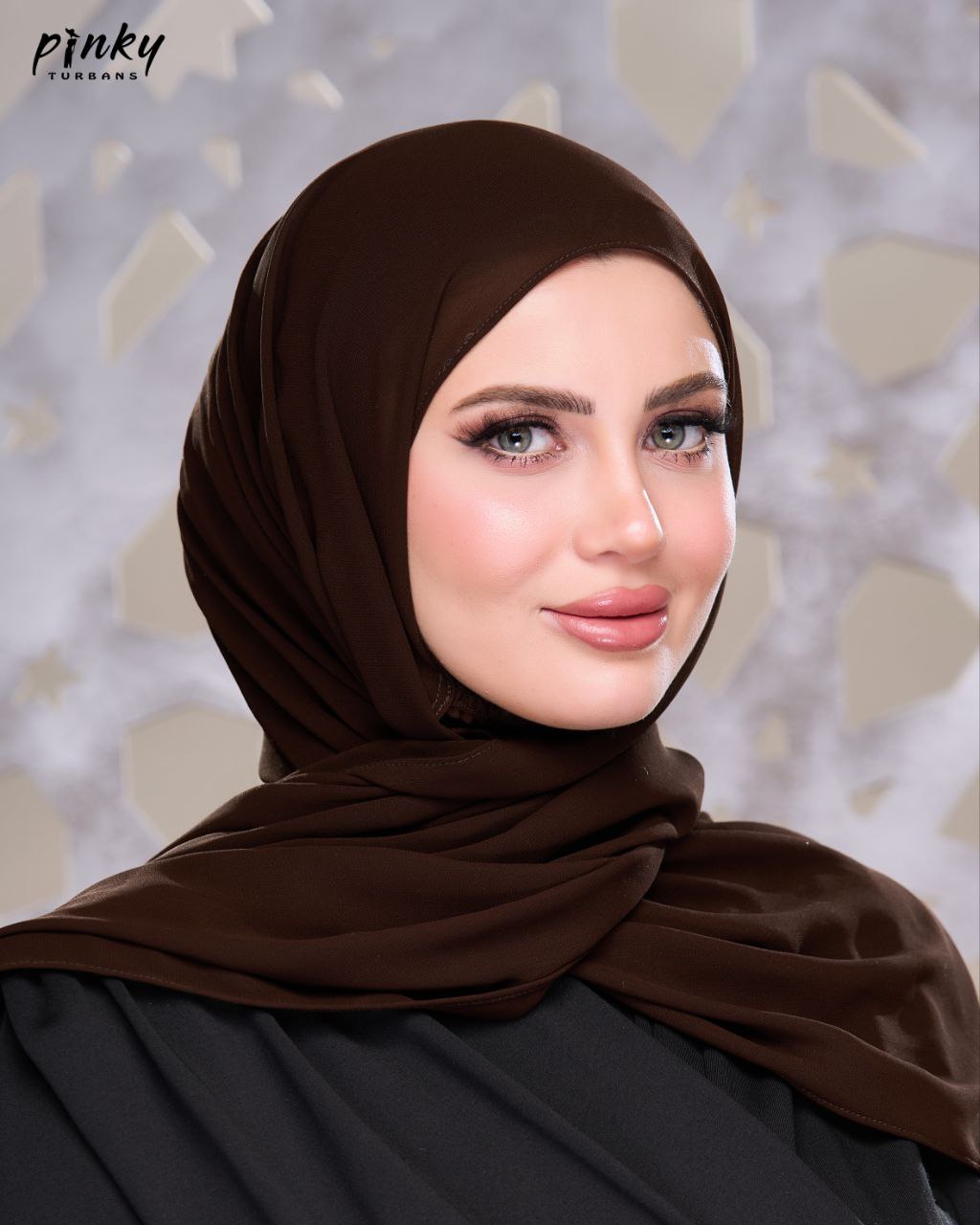 حجاب شيفون بإغلاق مطاطي عند الرقبة من Pinky Turbans – سهل الارتداء  PKY-26-6