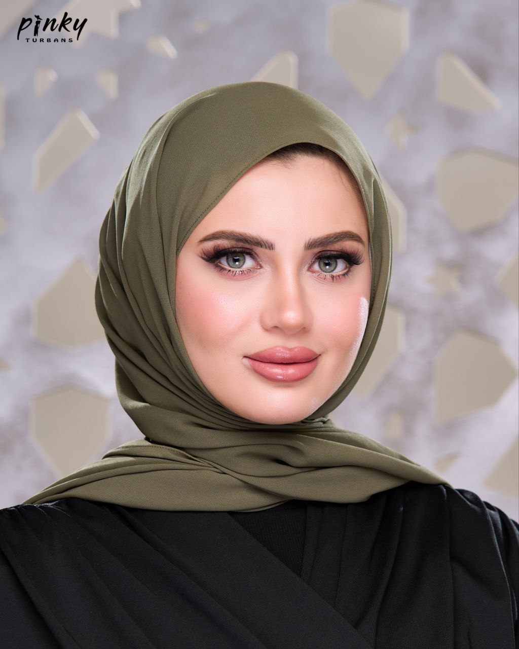 حجاب شيفون بإغلاق مطاطي عند الرقبة من Pinky Turbans – سهل الارتداء  PKY-26-8