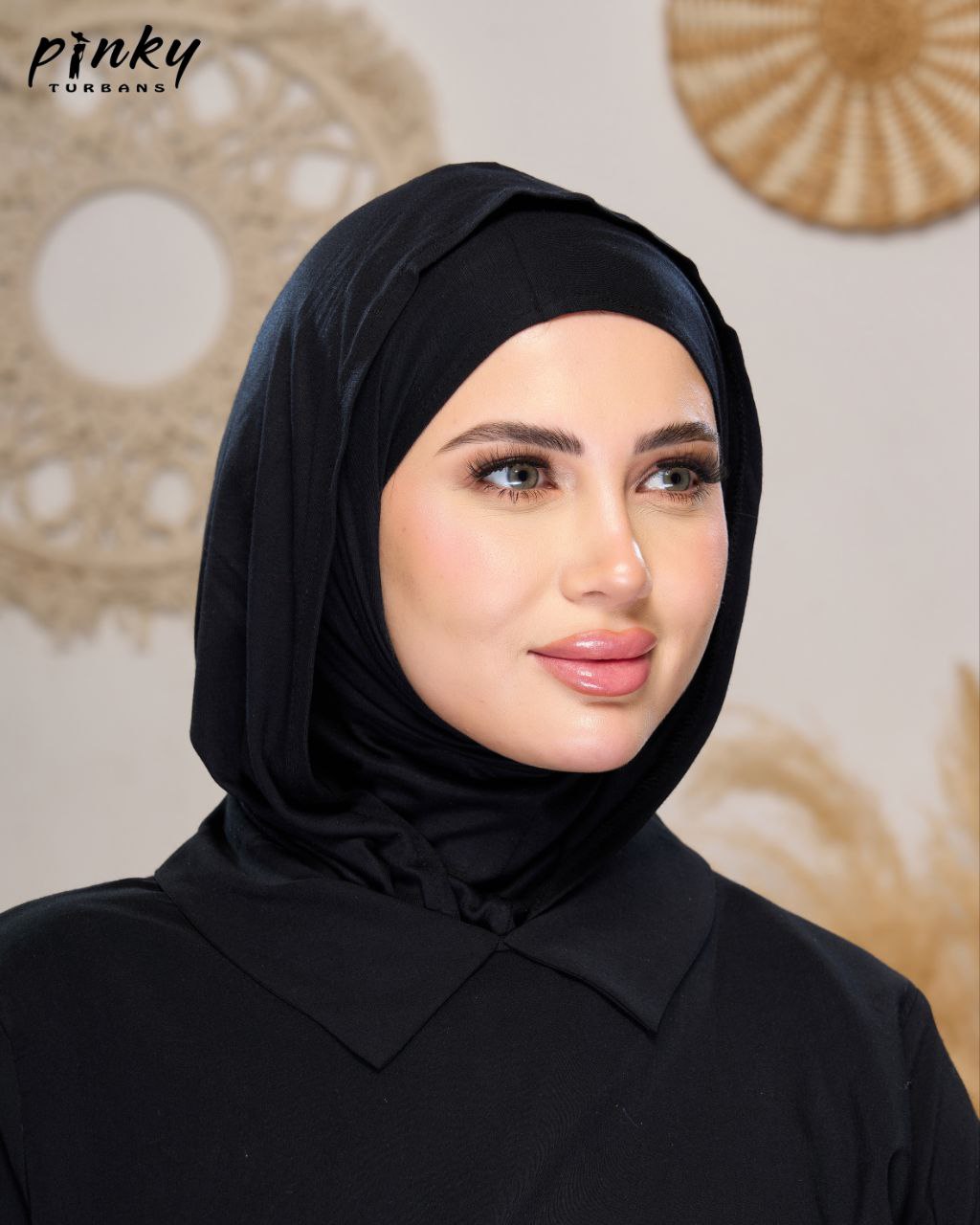 طباقية هودي حجاب قطن من Pinky Turbans – قطعتان متصلتان PKY-27-2