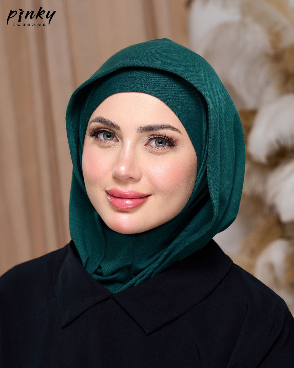 طباقية هودي حجاب قطن من Pinky Turbans – قطعتان متصلتان PKY-27-4