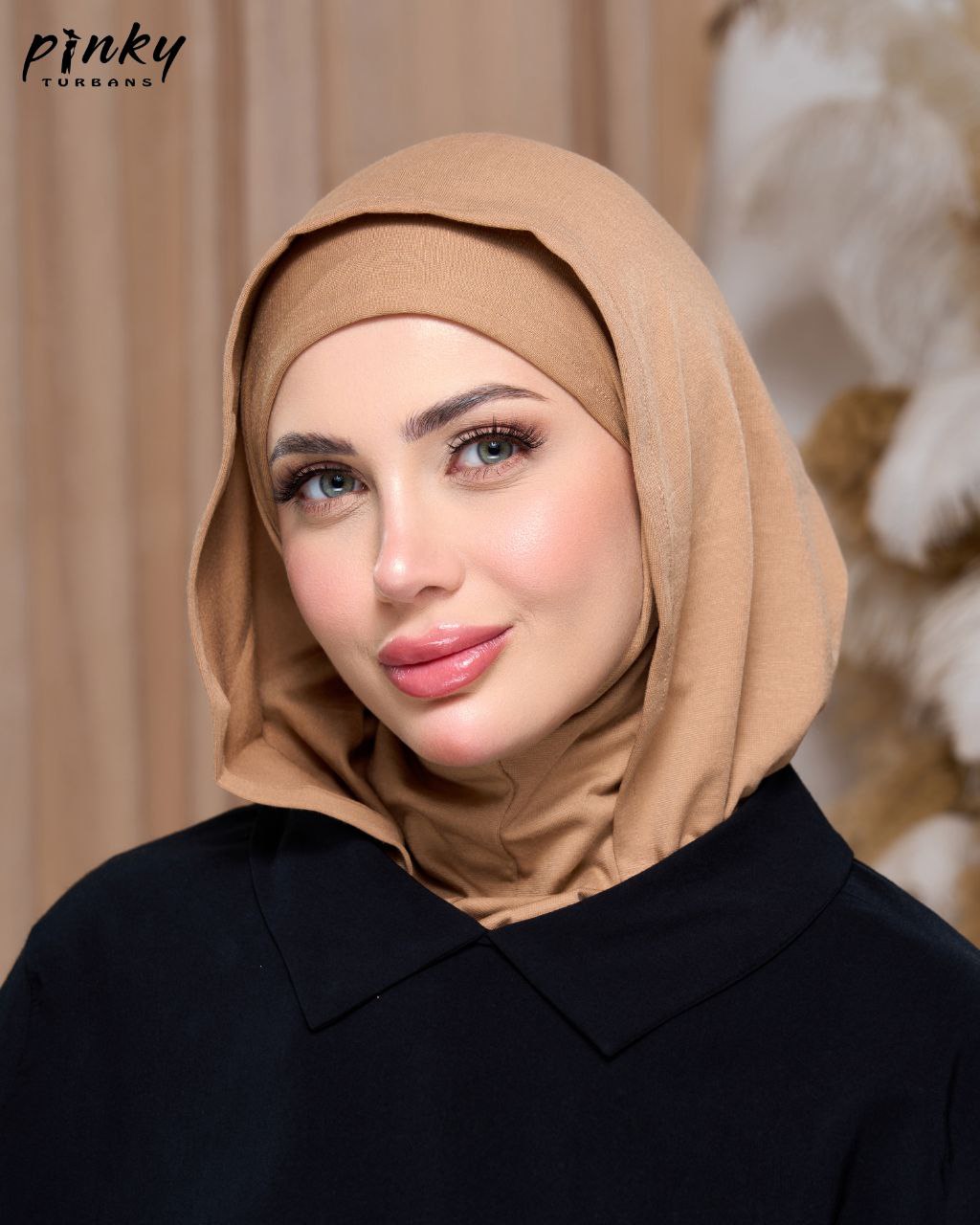 طباقية هودي حجاب قطن من Pinky Turbans – قطعتان متصلتان PKY-27-10