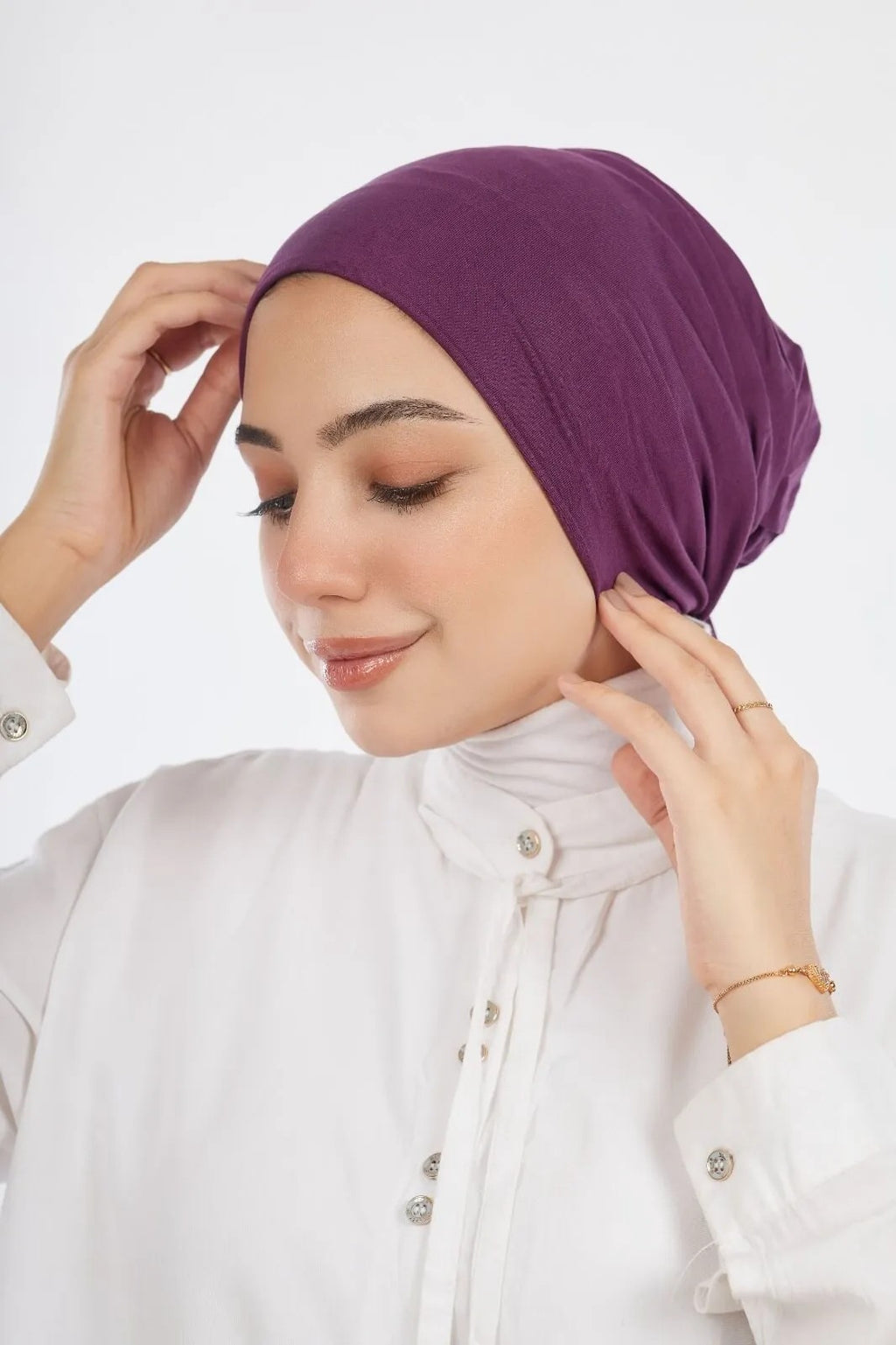 البونيه التركي القطني بشرائط سيليكون مانعة للانزلاق من جميلة – 95% قطن و5% ليكرا كود 3027-48