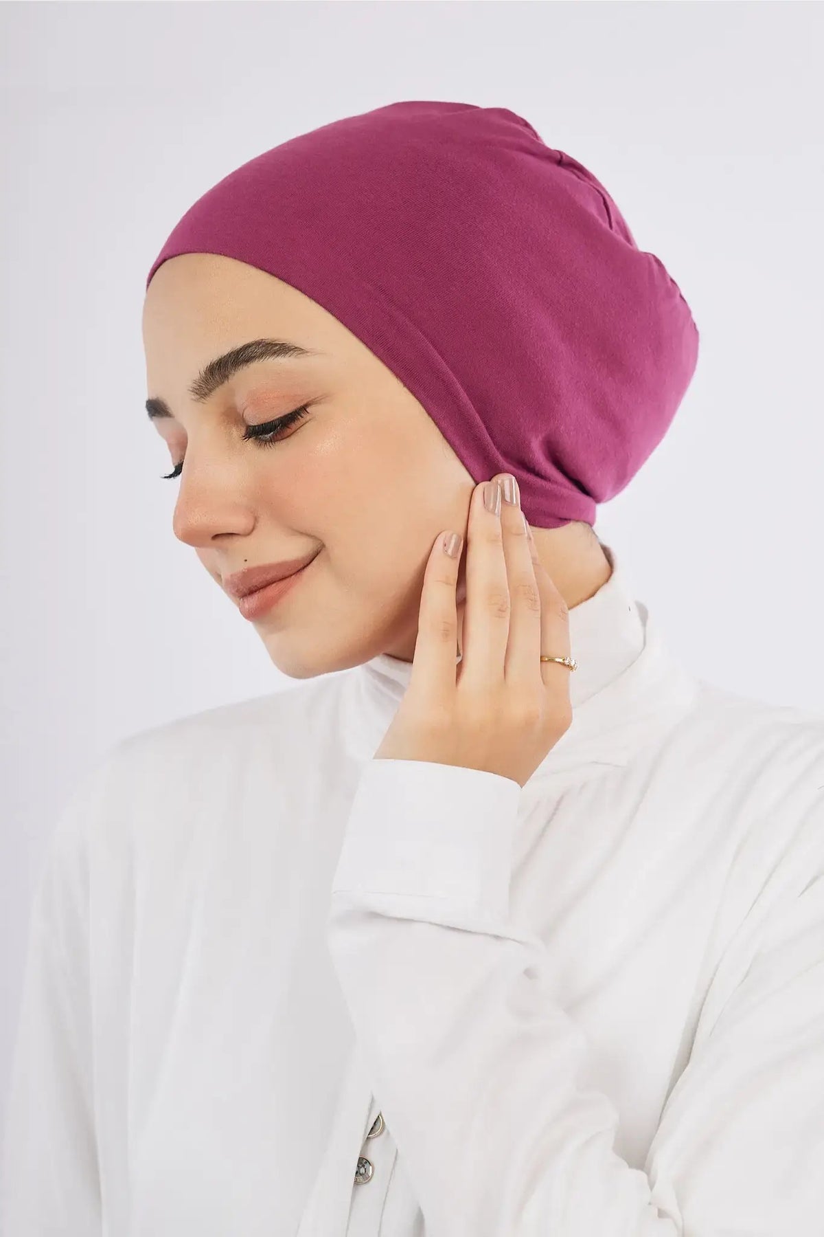 بونيه قطن بدون خياطة ناعم ومريح لحماية الشعر من جميلا كود ‎3006-29