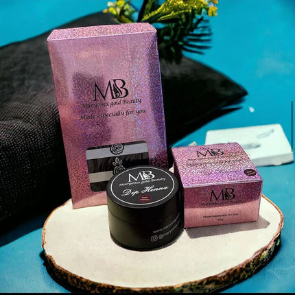 علبه حنا مع مجموعه الاستيكرات الأصابع مريم بيوتى بكج رقم 19