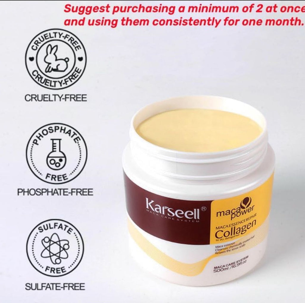 ماسك الكولاجين للشعر كارسيل لإصلاح الشعر الجاف والتالف 500 مل