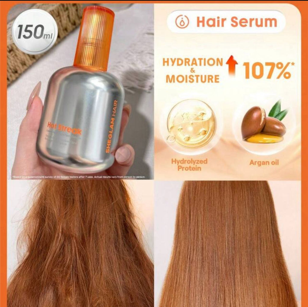 سيروم حماية الشعر من SHEGLAM – حماية من الحرارة ولمعان يدوم حتى 72 ساعة 150 مل