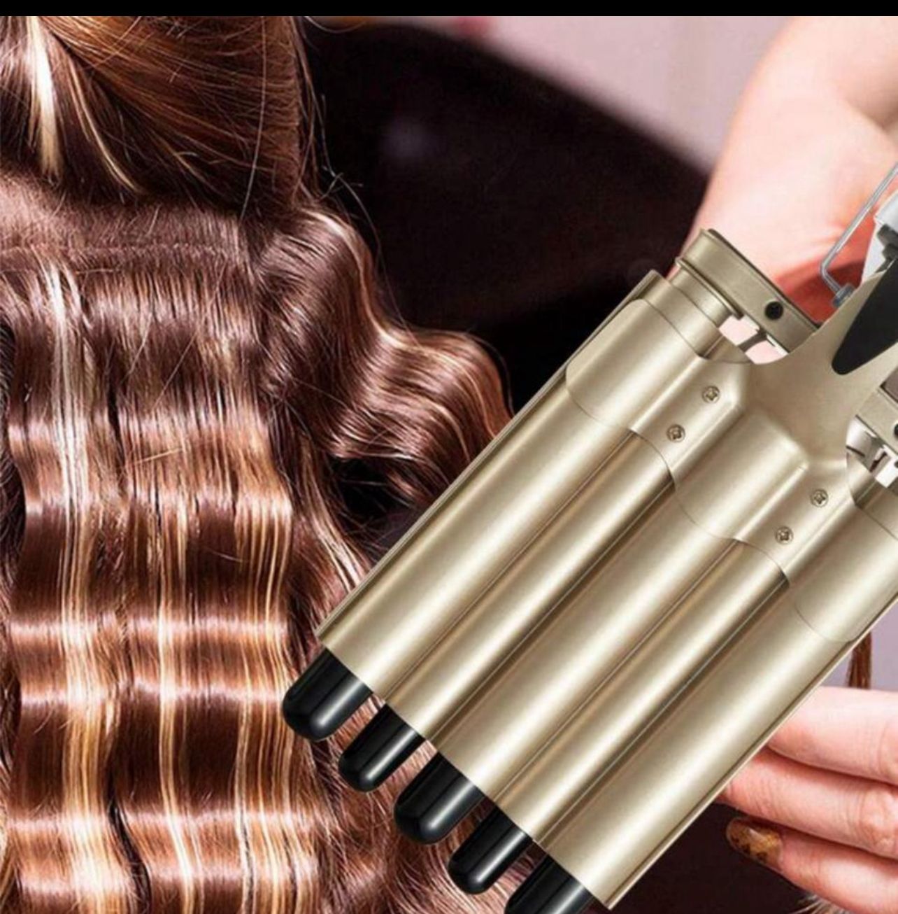 مكواة الشعر الخماسيه لتسريحات كيرلي ساحرة وجذابة